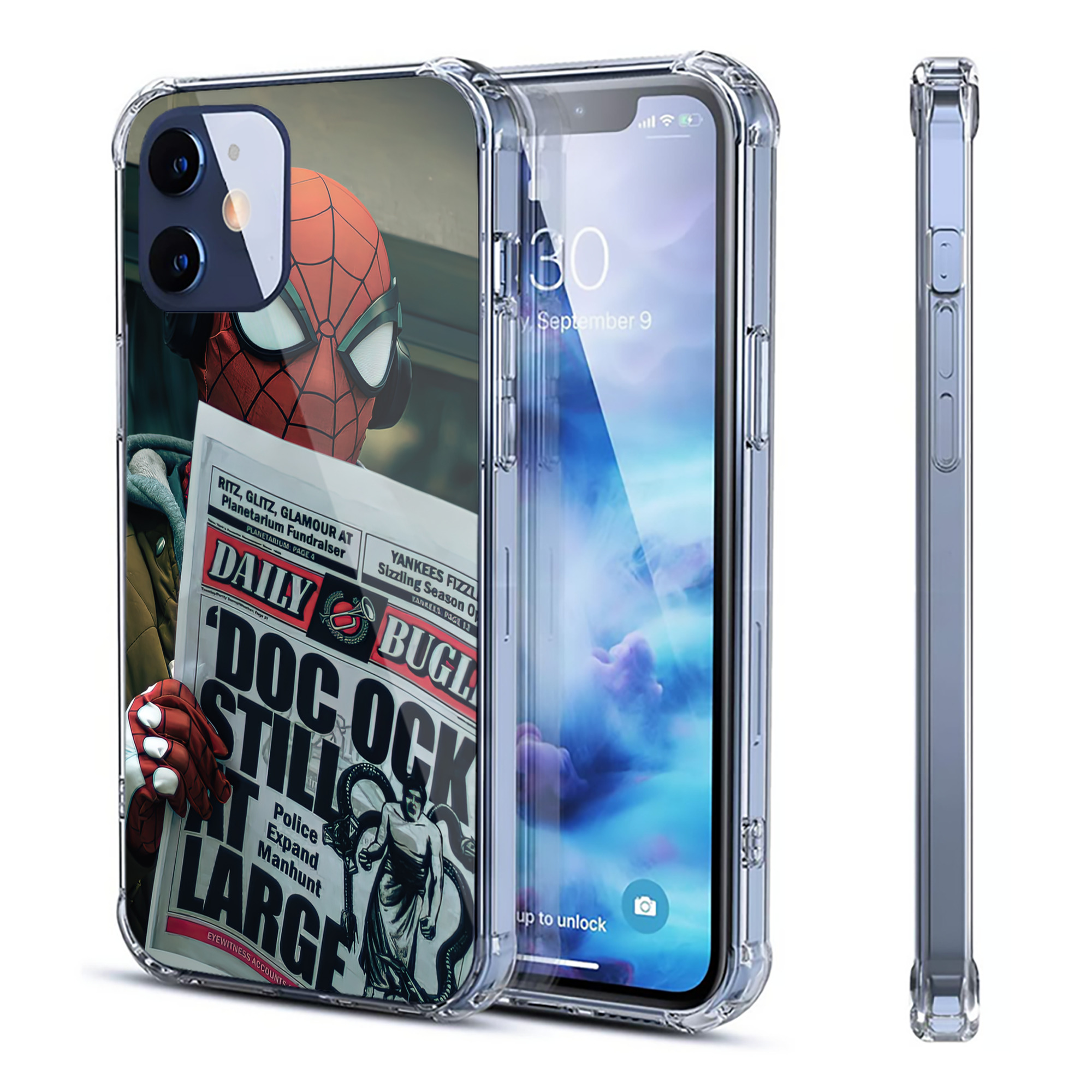 （画像用） Spider Man スパイダーマン 【iPhone 12シリーズ対応】透明スマホケース（クリアソフトケース）
